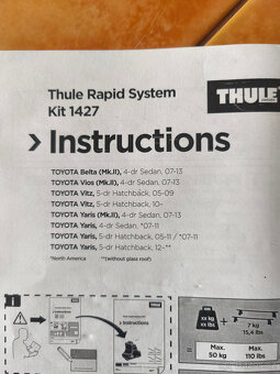 THULE KIT 1427 do patek Rapid system 754 - Toyota Yaris - 2