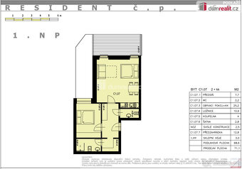 prodej apartmánu 2+kk s terasou, 69m2, Harrachov - 2