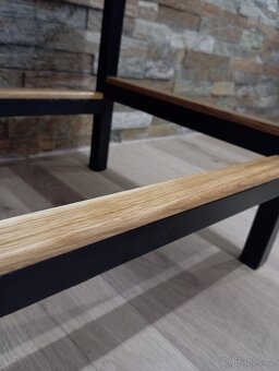 Barová židle dub/kov (4 nohy) - 2