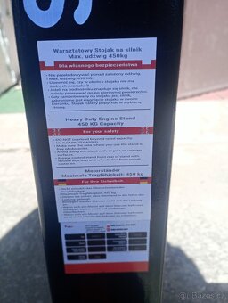 Stojan / držák motoru 450kg jako novy - 2