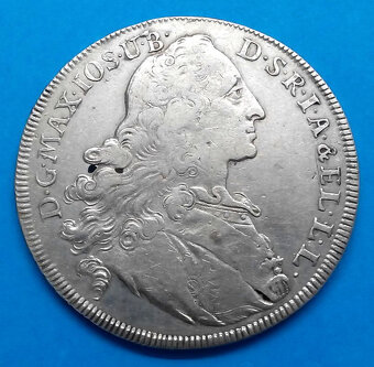Stříbrná mince r. 1770 Maxmilián III. Josef - 2