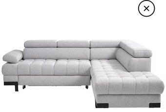 Welnova SEDACÍ SOUPRAVA, textil, barvy stříbra - 2