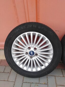 Prodám Orginal Al kola Ford 5×108 R16 vč.Let.pneu+matic - 2