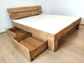 Nová postel dub masiv dvoulůžko 180x200 cm - 2