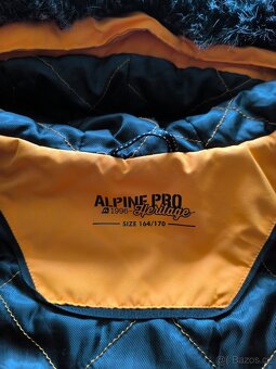 Zimní bunda Alpine Pro, velikost 164/170, barva hořčicová - 2