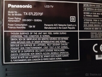 S L E V A Panasonic TX-37LZD70F - 2