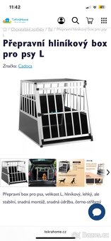 Hliníková klec pro psa velikost L - 2