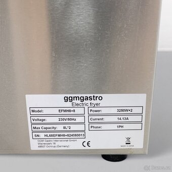 Dvojitá fritéza - 600 mm - 8+8 litrů - 2