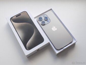 Apple iPhone 15 Pro 128GB Přírodní titan - ZÁRUKA - 100% BAT - 2