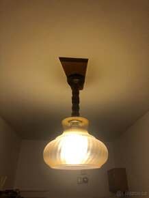 3ks stropní svítidlo lustr ze skla včetně úsporných zářivek - 2