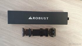 Kožený náramek Robust hnědý na Apple Watch - 2