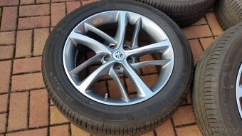 ALU kola MG HS 5x112 R18 pneu 235/50/18 zánovní sada - 2