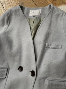 Dámský světle modrý kabát vel. M - 2