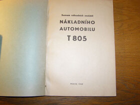 Prodám katalog náhradních dílů Tatra 805 - 2