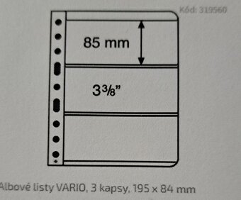Albové listy Leuchtturm Vario - 3 kapsy, čiré - 2