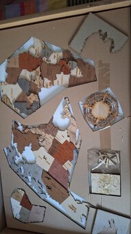 3D mapa světa ze dřeva - 2