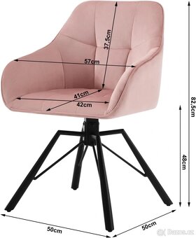 Kuchyňská jídelní židle, otočná židle s loketní opěrkou - 2