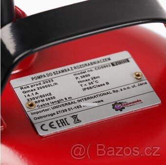 Kalové čerpadlo 3850 W/230 V + 4  koncovky - 2