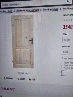 Prodám interiérové dveře Lugano masiv borovice - 2