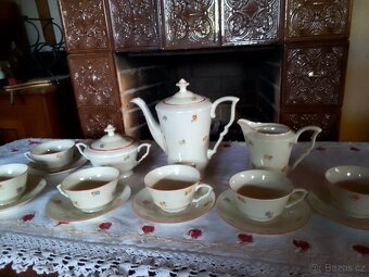 PĚKNÝ STARÝ PORCELÁNOVÝ ČAJOVÝ SERVIS - 2