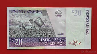 Bankovka MALAWI 20 Kwacha rok 2009 stav UNC - 2