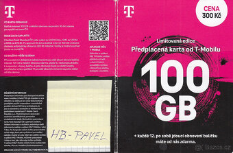 T-Mobile SIM karta 100 GB měsíčně - použitá - 2