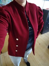 Dámské vínové sako - velikost L - 2