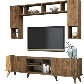 Obyvaci stena televizni tmavy orech - 2