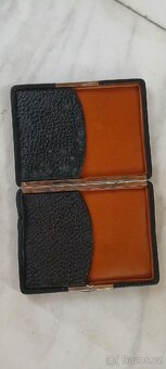 Tabatěrka kožená starozitná - 2