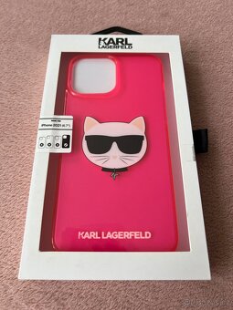iPhone 13 Pro Max Karl Lagerfeld and Choupette - růžový - 2