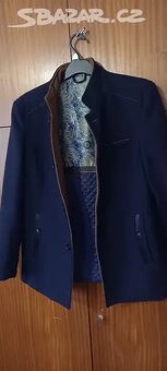 Pánský společenský flaušový kabát, velikost S - 2