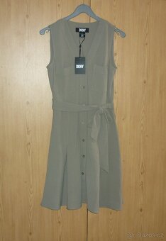 Olivové šaty DKNY - 2