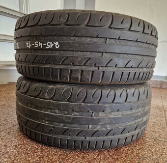 2x letni pneu 215/45/17...91W....KORMORAN - 2