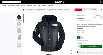 Jeans bunda Metallica EMP vel. XL - 2