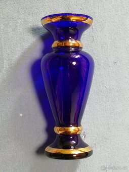 Zlacená luxusní váza z kobaltového skla - 2