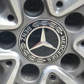 Středové pokličky (krytky kol) Mercedes-Benz černé (věnec) - 2