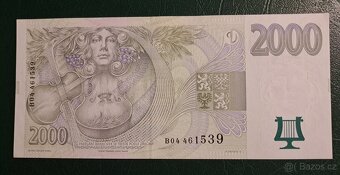 2000 Kč 1999 UNC  - 2