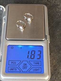 Zlaté náušnice se zirkony - 2