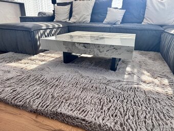 Designový kamenný konferenční stůl 80 x 80 x 35cm - 2