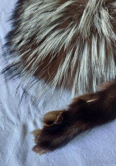 dámský kožešinový límec - liška stříbrná - 2