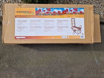 Novy balkonovy nabytek - stul , 2 zidle , police - 2