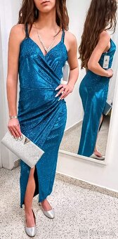 S-M NOVÉ plesové šaty TŘPYTIVÉ - 2