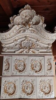 Kachlová kamna , starozitná - 2