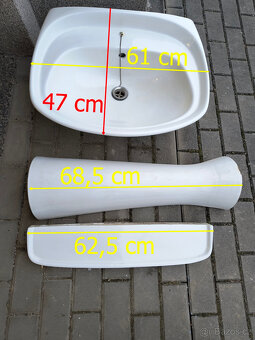 Umyvadlo 61x47 cm s podstavcem a poličkou - 2