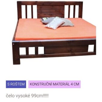 Postel masiv dřevo - 2