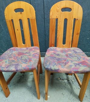 židle z borovice - čalouněné - 2