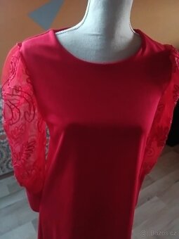 NOVÉ ŠATY ČERVENÉ M MILADY - 2