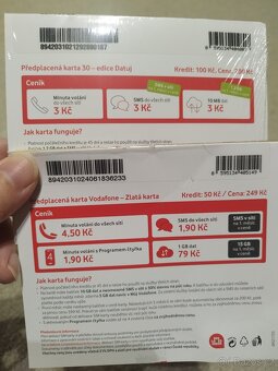 2x předplacená Vodafone karta - 2
