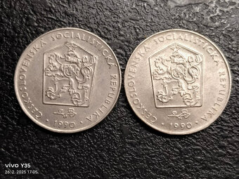 2 kčs 1990 obě varianty - 2