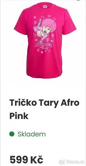 Prodám nové dětské Trička Tary Afro Pink - 2